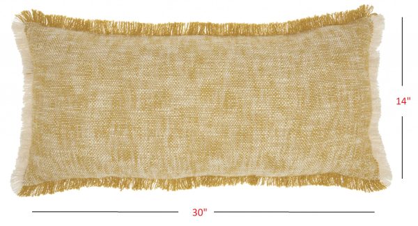 Mustard Hand Woven Throw Pillow - Image 5