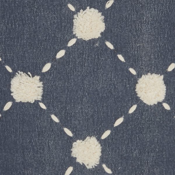 Glamorous Handcrafted Navy Accent Throw Pillow - Image 4