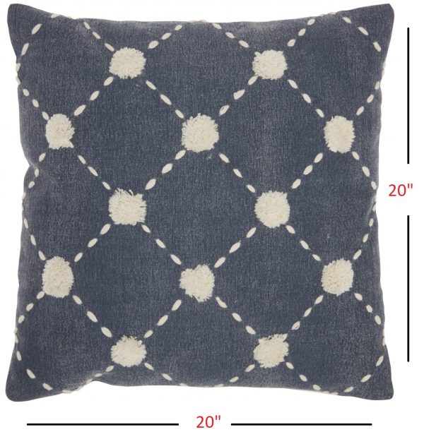 Glamorous Handcrafted Navy Accent Throw Pillow - Image 5