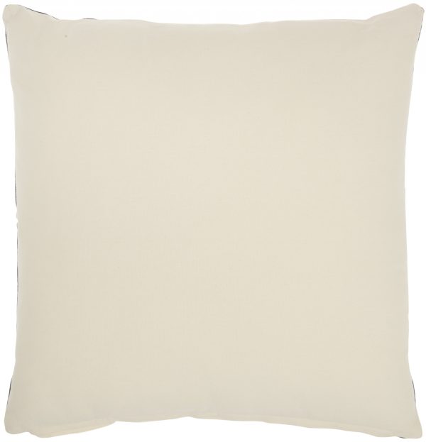 Floral Handcrafted Charcoal Accent Throw Pillow - Image 2