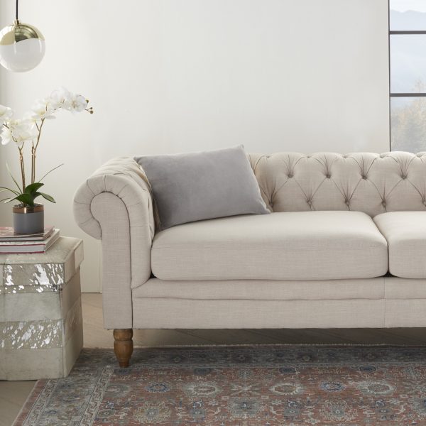 Solid Gray Casual Throw Pillow - Image 3