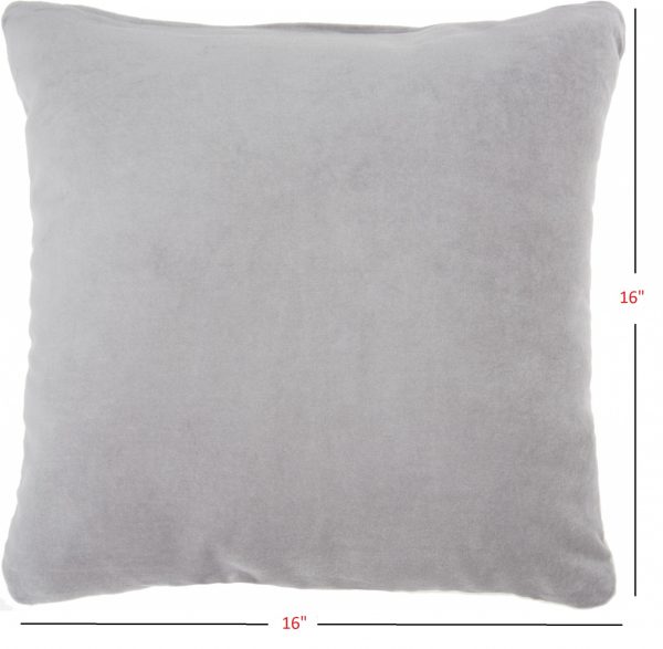 Gray Velvet Modern Throw Pillow - Image 4