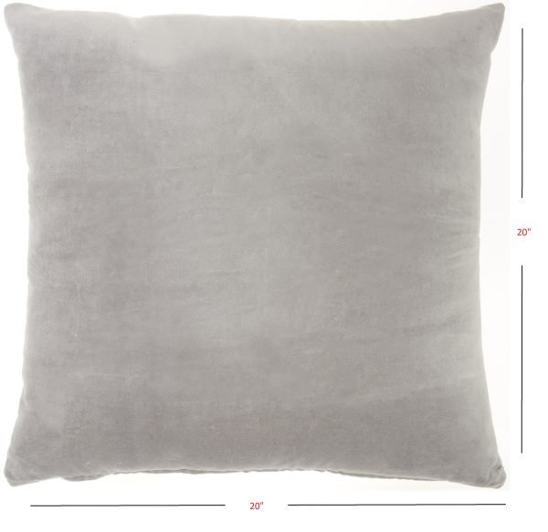Gray Soft Velvet Accent Throw Pillow - Image 5