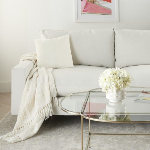 Solid Ivory Casual Throw Pillow - Image 3