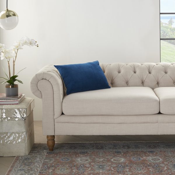 Solid Navy Blue Casual Throw Pillow - Image 3