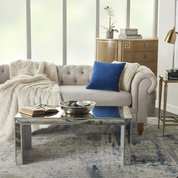 Navy Velvet Modern Throw Pillow - Image 3