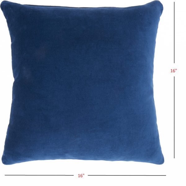 Navy Velvet Modern Throw Pillow - Image 4