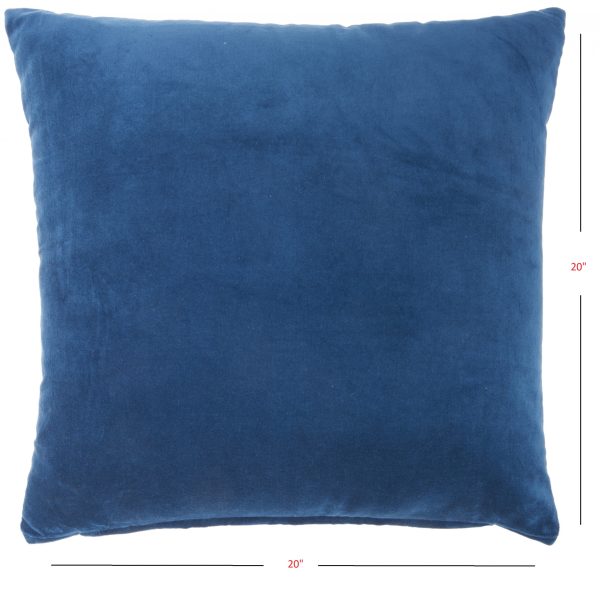Navy Soft Velvet Accent Throw Pillow - Image 5
