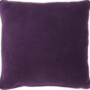 Purple Velvet Modern Throw Pillow