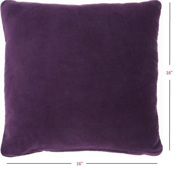 Purple Velvet Modern Throw Pillow - Image 4