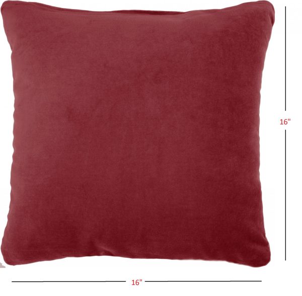 Red Velvet Modern Throw Pillow - Image 4