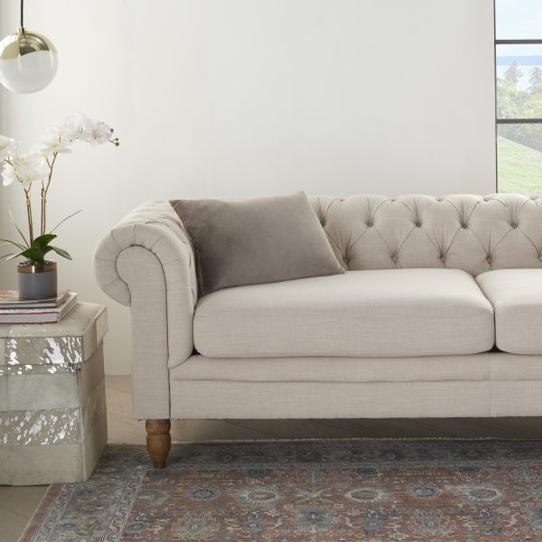 Solid Taupe Casual Throw Pillow - Image 3