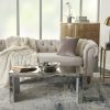 Taupe Velvet Modern Throw Pillow - Image 3