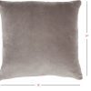 Taupe Velvet Modern Throw Pillow - Image 4
