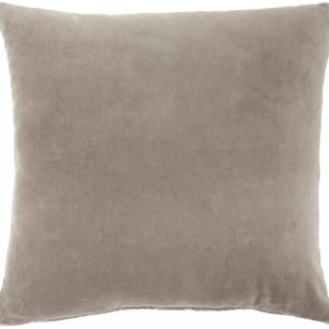 Taupe Soft Velvet Accent Throw Pillow