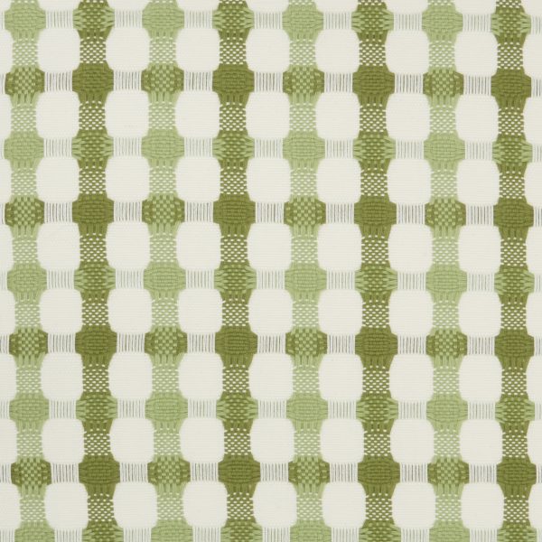 Green and Ivory Gingham Pattern Throw Pillow - Image 3