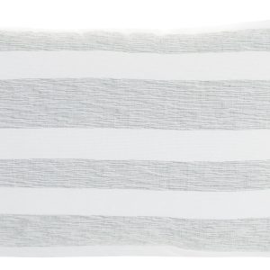 Green and White Stripes Lumbar Throw Pillow