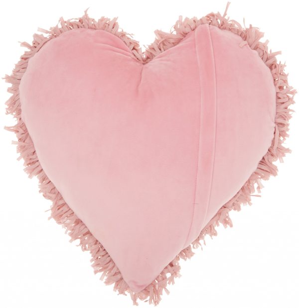 Heart Shaped Rose Shag Accent Pillow - Image 2