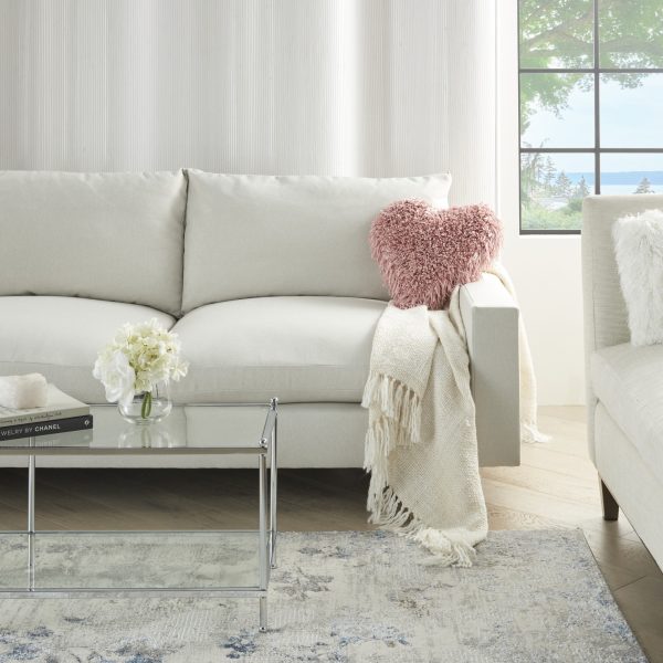 Heart Shaped Rose Shag Accent Pillow - Image 3