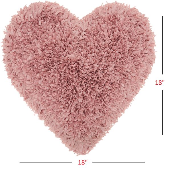Heart Shaped Rose Shag Accent Pillow - Image 4