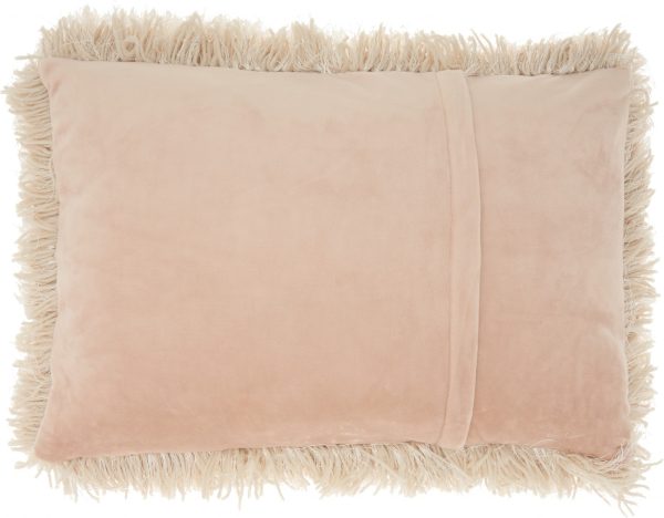 Beige Super Shaggy Throw Pillow - Image 2
