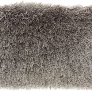 Slate Gray Super Shaggy Throw Pillow