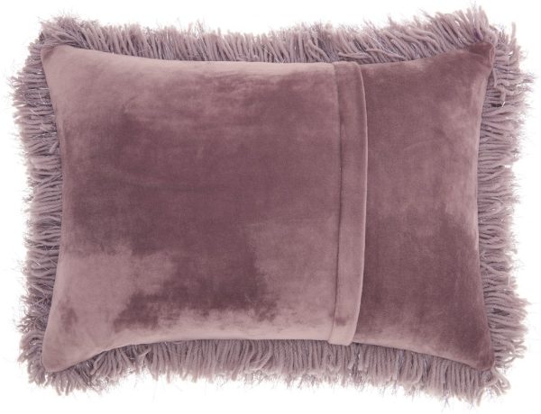 Lavender Super Shaggy Throw Pillow - Image 2