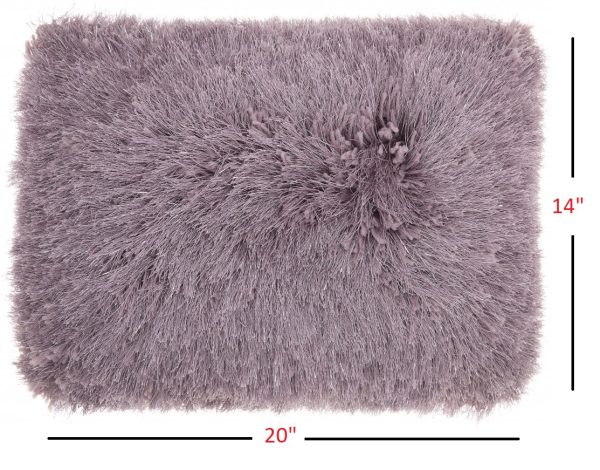 Lavender Super Shaggy Throw Pillow - Image 4