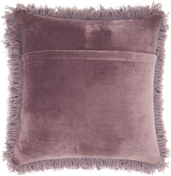 Plush Lavendar Shag Accent Throw Pillow - Image 2