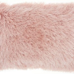 Pink Super Shaggy  Throw Pillow