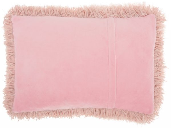 Pink Super Shaggy  Throw Pillow - Image 2