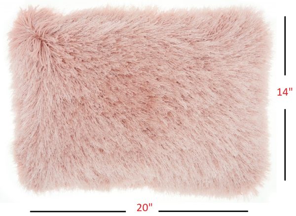 Pink Super Shaggy  Throw Pillow - Image 4