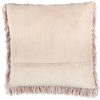 Square Blush Pink Shag Throw Pillow - Image 2