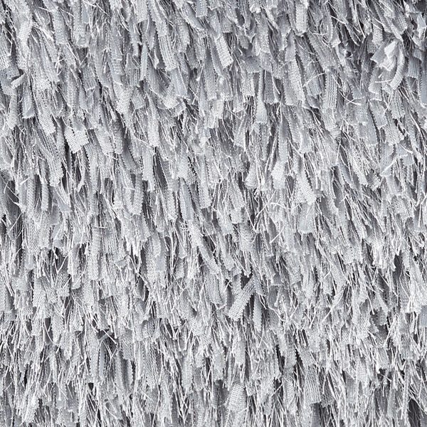Long Grey Shag Throw Pillow - Image 4
