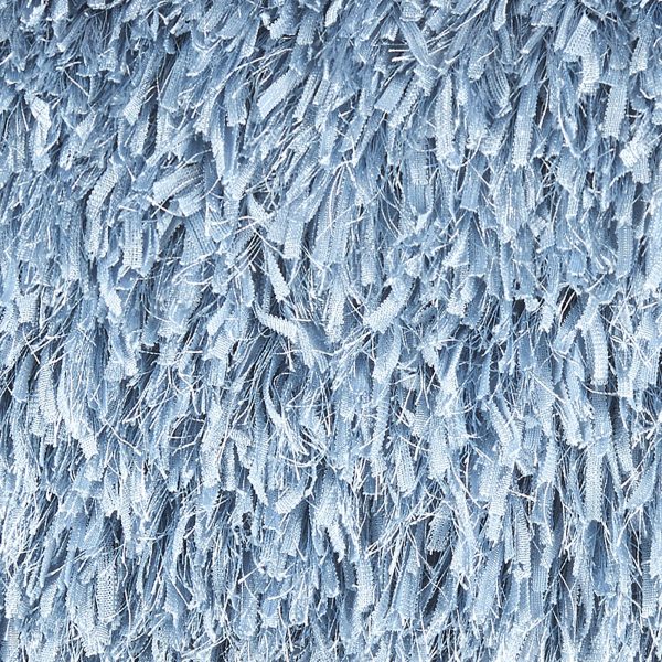 Long Ocean Blue Shag Throw Pillow - Image 4