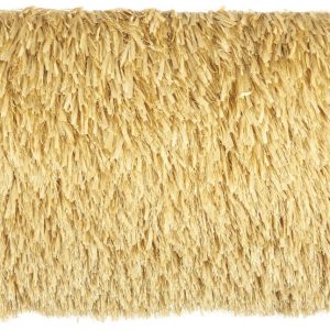 Long Yellow Shag Throw Pillow