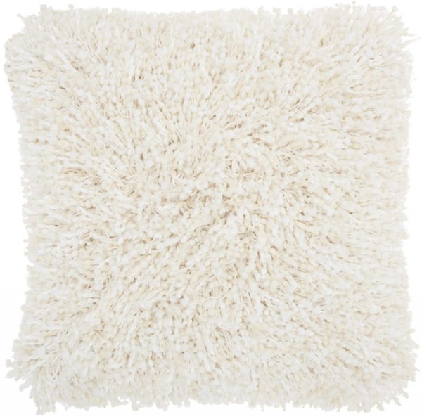 Plush Cream Throw Pillow