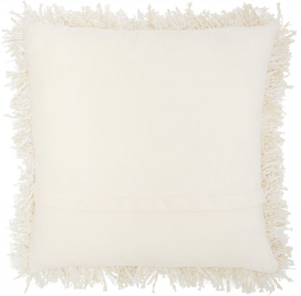 Plush Cream Throw Pillow - Image 2