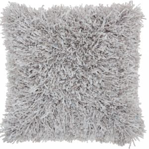 Plush Grey Throw Pillow