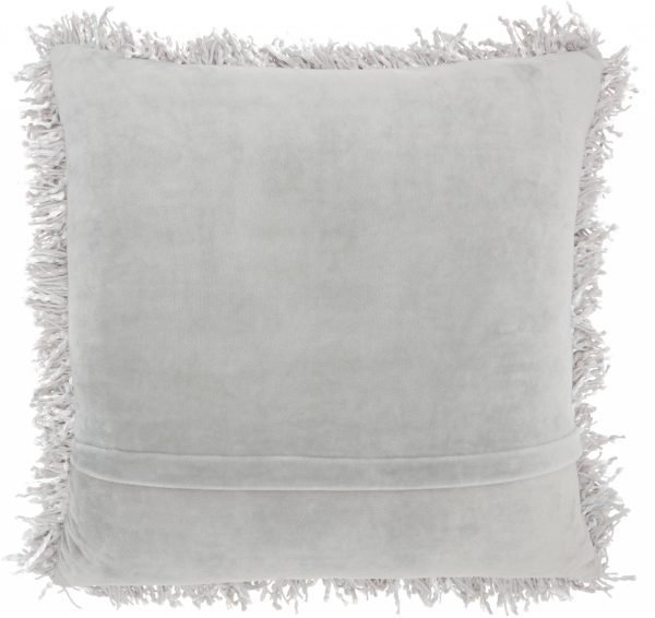 Plush Grey Throw Pillow - Image 2