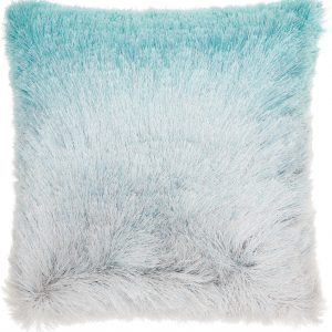 Plush Turquoise Silver Accent Throw Pillow