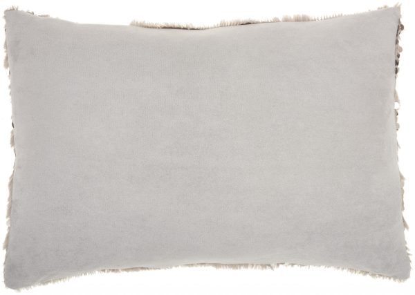 Stylish Handcrafted Grey Accent Throw Pillow - Image 2