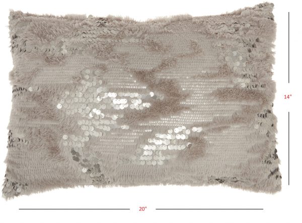 Stylish Handcrafted Grey Accent Throw Pillow - Image 5