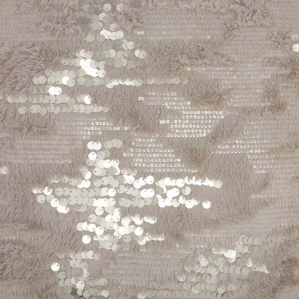 Sequined Grey Accent Throw Pillow - Image 4