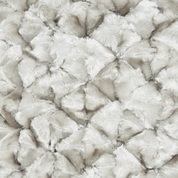 20" Gray Silky Soft Velvet Bunches Throw Pillow - Image 4