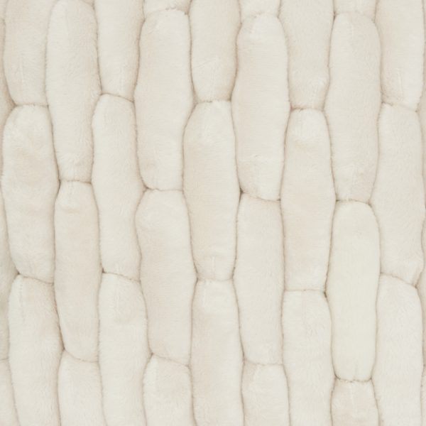 20" Ivory Silky Soft Velvet Capsules Throw Pillow - Image 4