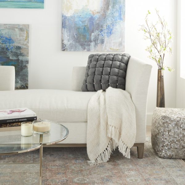 20" Dark Gray with Bling Quilted Velvet Throw Pillow - Image 3