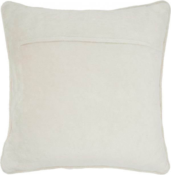 20" Ivory with Bling Quilted Velvet Throw Pillow - Image 2