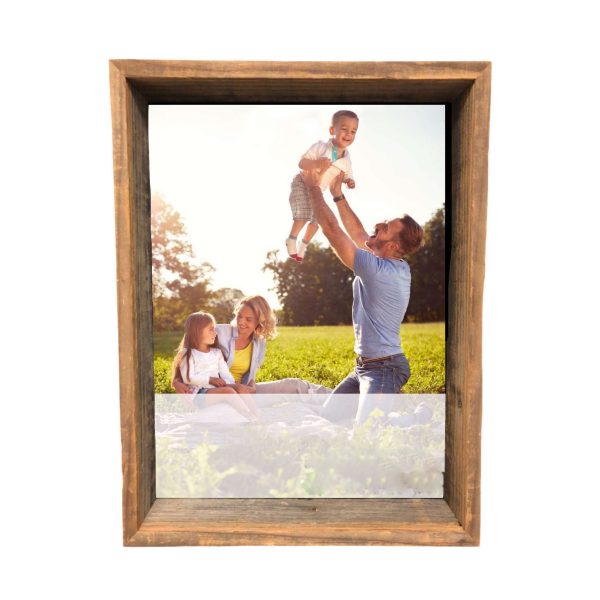 6?x 6?Rustic Farmhouse Gray Wood Shadow Box Frame