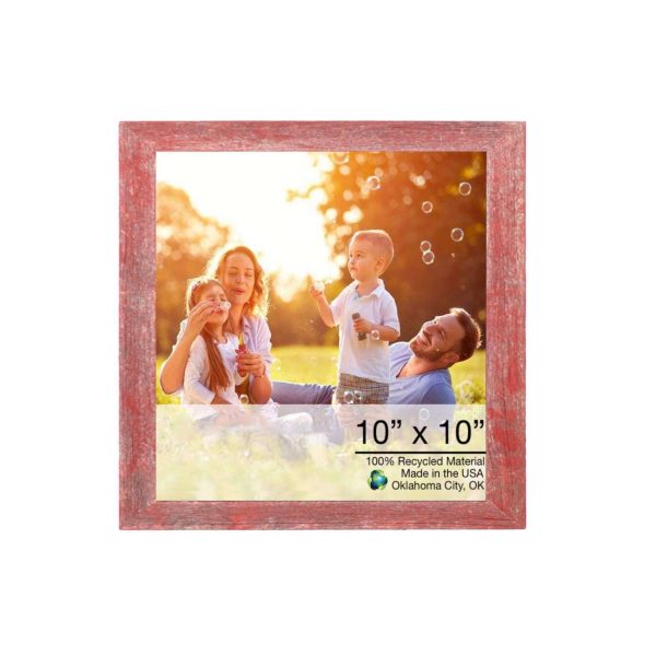 10?x 10? Rustic Farmhouse Red Wood Frame